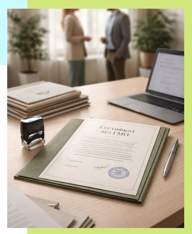 Сертификат без ГМО в Рассказове от 7661 р. оформить срочно Алешин-Рсз